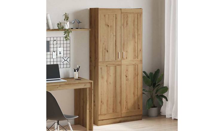 Walplus Engineered Wood Highboard - Oak - 82.5 x 30.5 x 185 cm