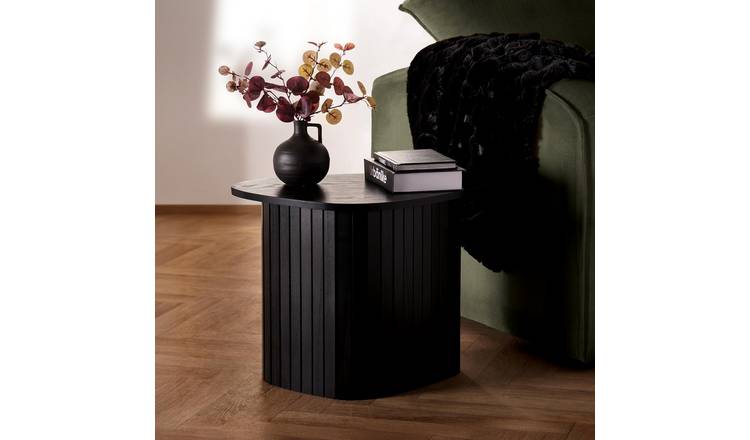 OHS Madison Ribbed Side Table - Black