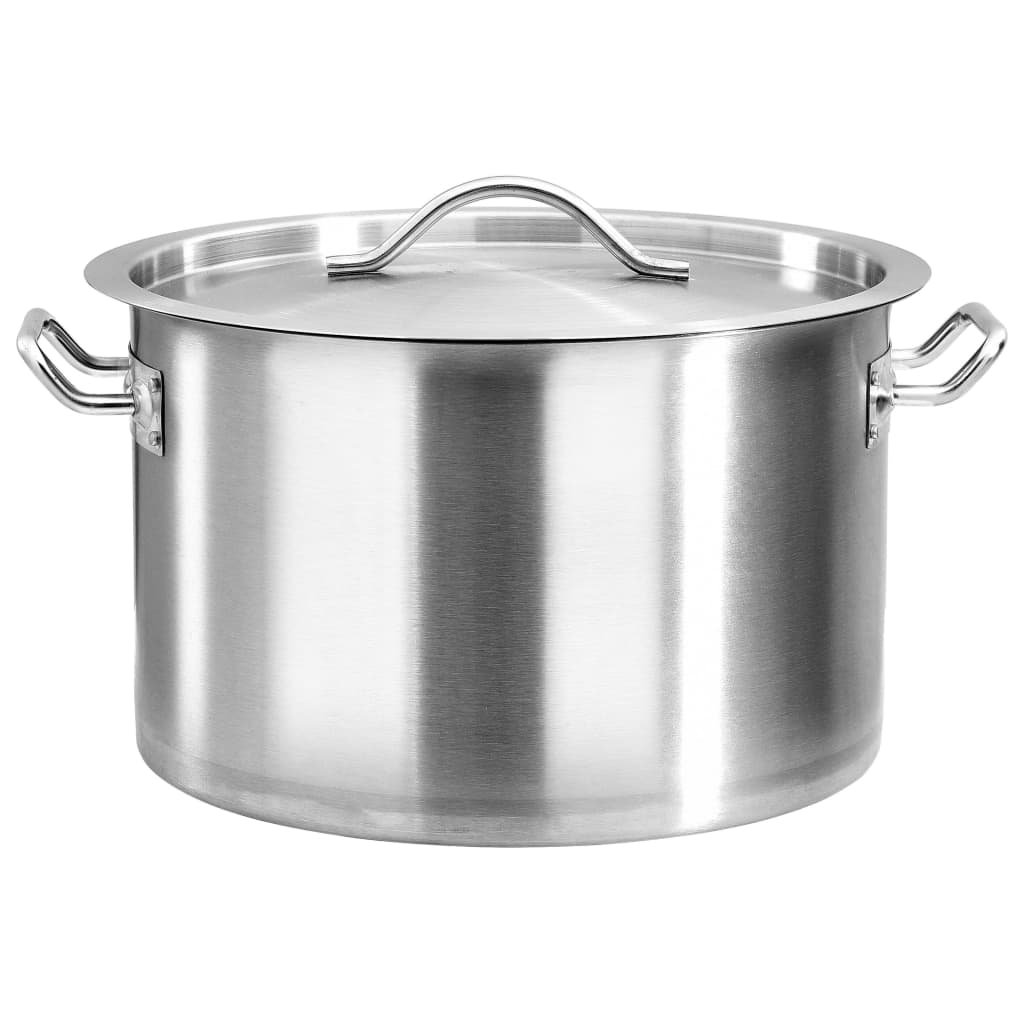 Walplus 24L Stainless Steel Stock Pot - Silver - 36x24 cm - Image 2