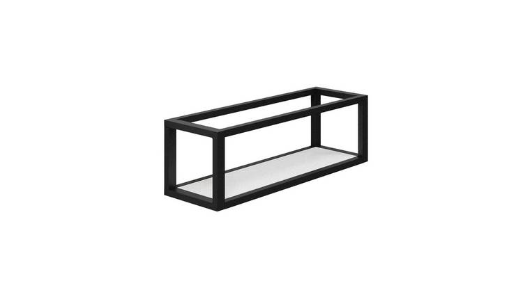 Cosmic Shelf With Towel Rail - Matt Black