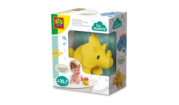 SES Creative Rubber Dinosaur Triceratops Kids Bath Toy