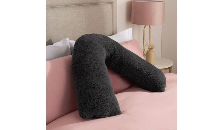 OHS Teddy Fleece V Pillow - Grey