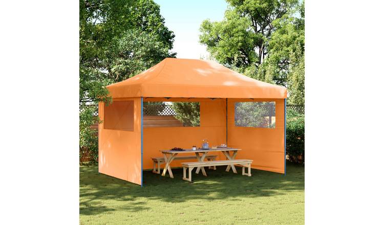 Walplus Foldable Pop-Up Party Tent with 3 Sidewalls - Orange