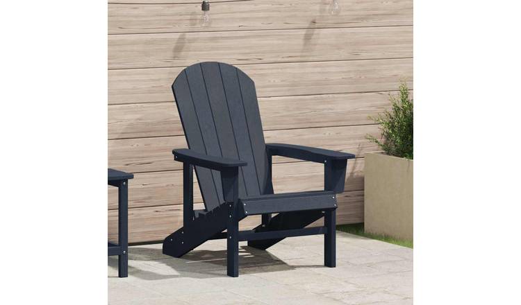 Walplus Metal Chair - Navy Blue - 82 x 74 x 92 cm