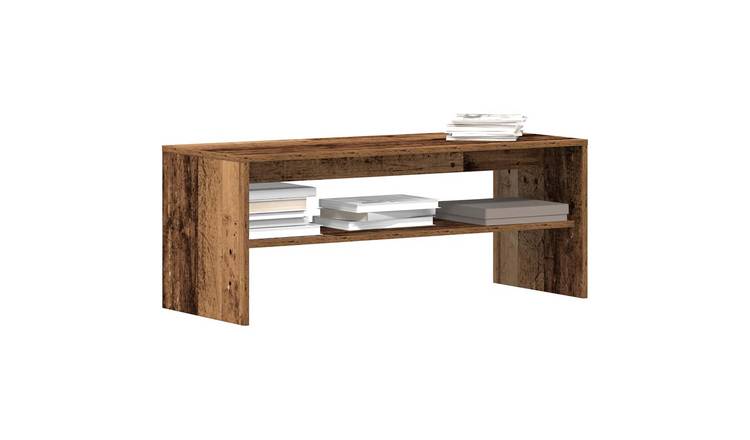 Walplus Engineered Wood TV Cabinet - Dark Wood - 100 x 40 x 40 cm