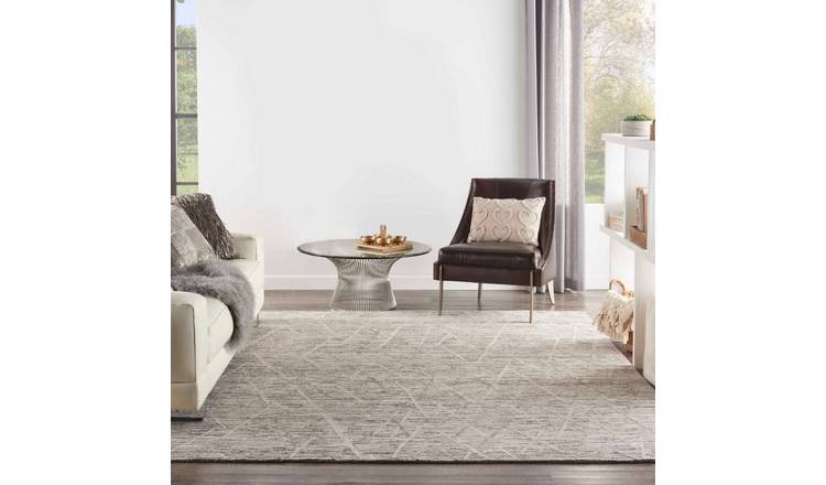 Mega Flooring Grey Handmade Geometric Rug - 168 x 226cm