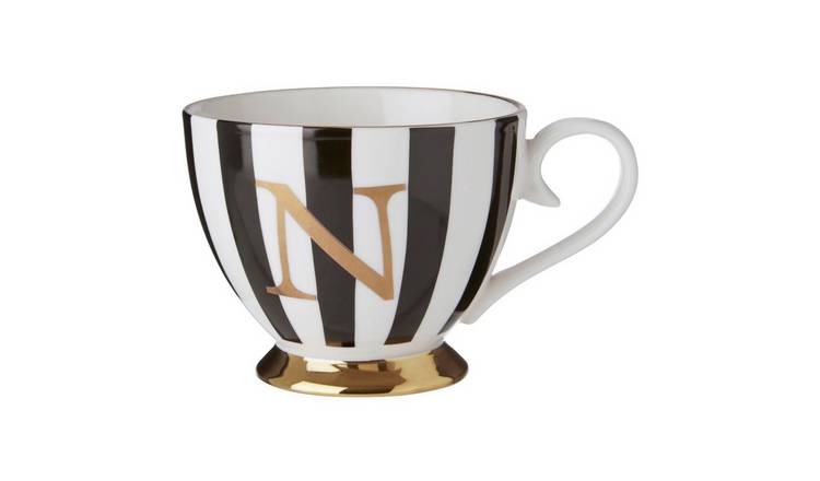 Orsina Duchess N Monogram Mug – Black and White