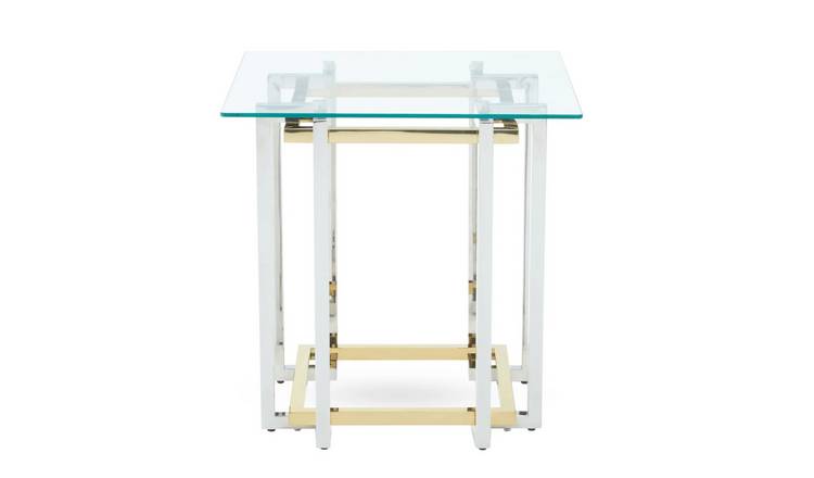 Orsina Elino Side Table – Silver and Gold