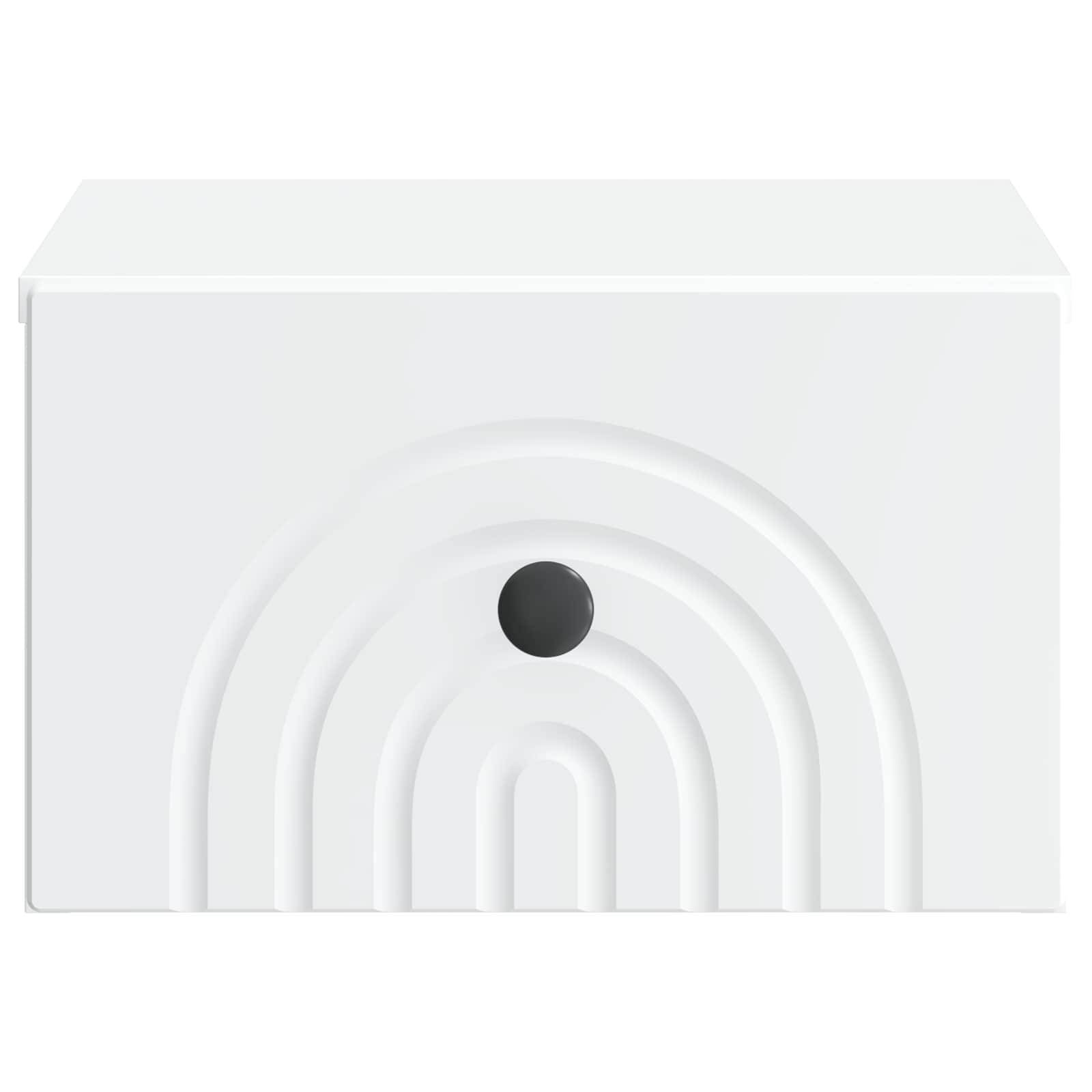 Walplus Pack of 2 Wall Mounted Bedside Table - White - 33 x 34.5 x 20 cm - Image 7