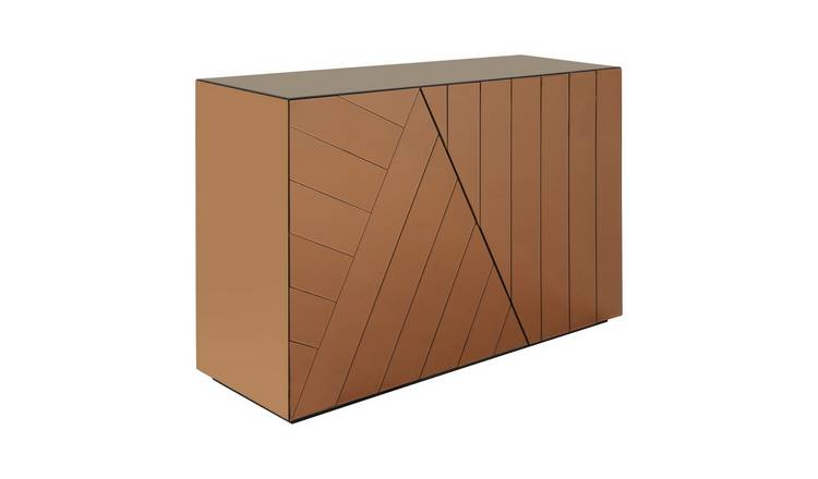 Orsina Roza Tinted Mirror Console Table – Brown & Bronze