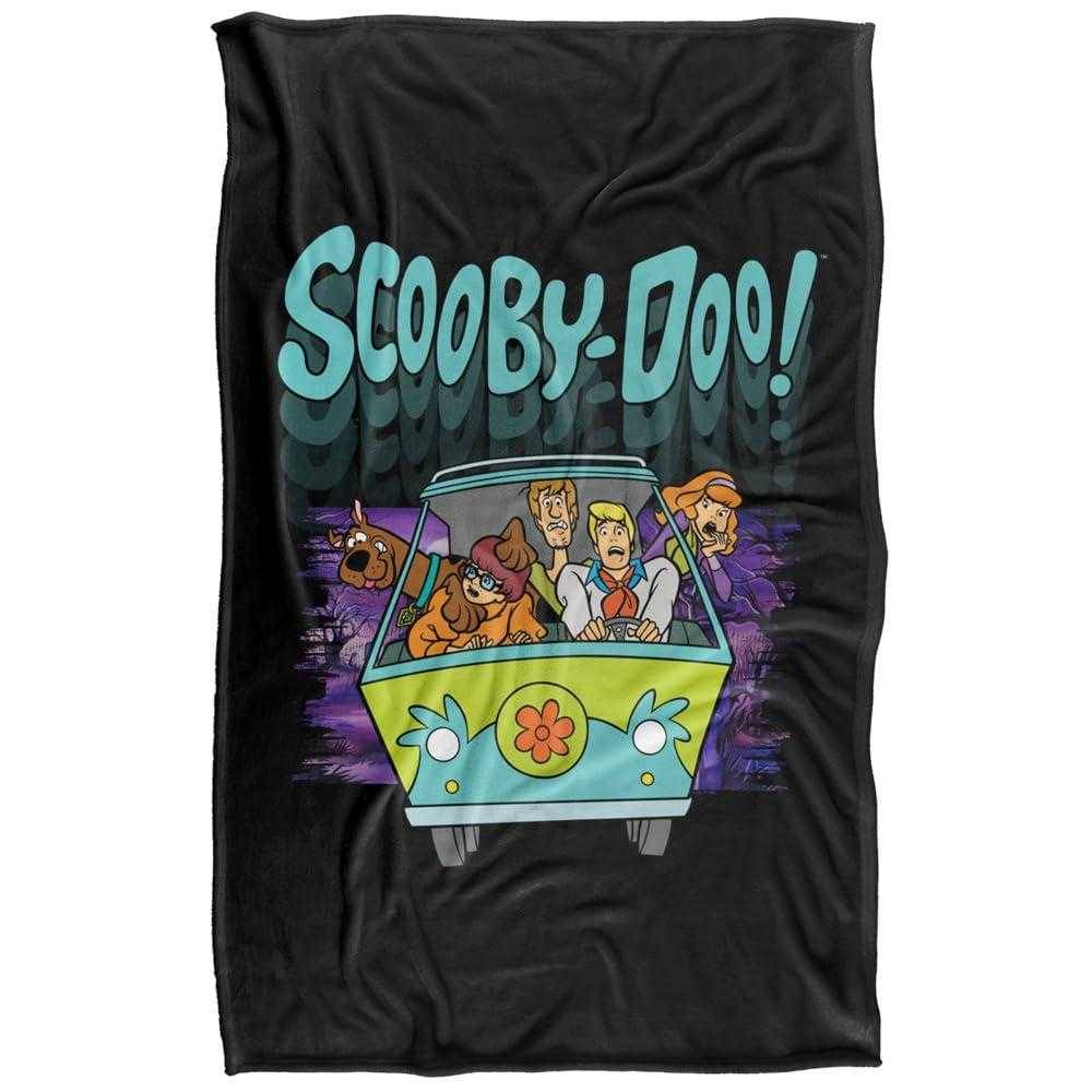 Scooby Doo Frightened Driving Soft Touch Blanket - 152cm x 127cm - Image 1