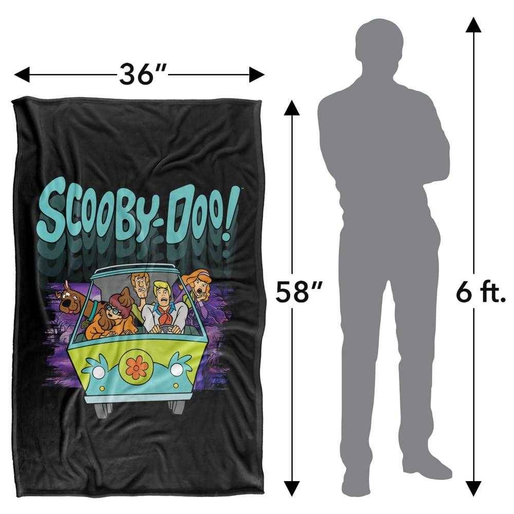 Scooby Doo Frightened Driving Soft Touch Blanket - 152cm x 127cm - Image 4