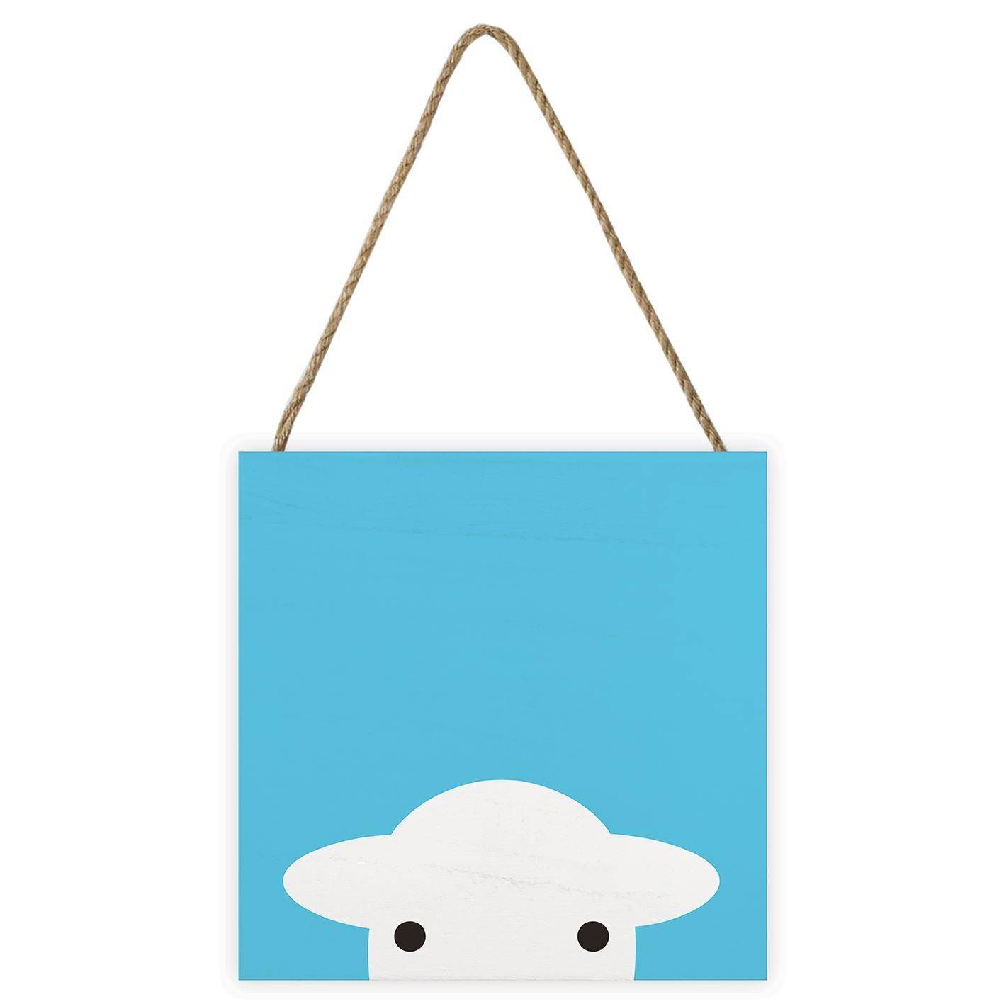 Herdy Peep Wood Plaque - Blue - Image 1