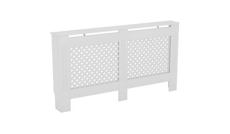 Vida Designs Oxford Large Radiator Cover - White