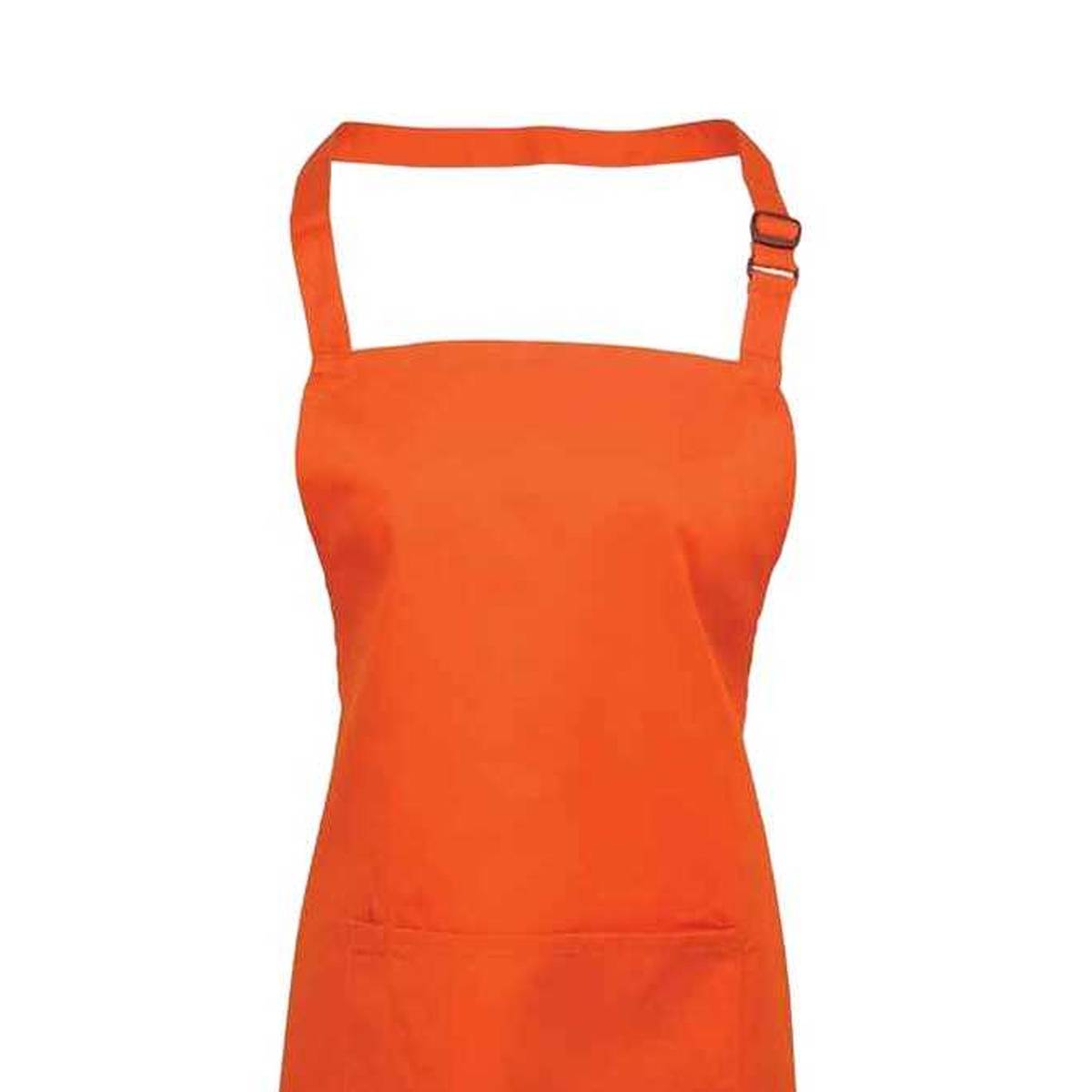Premier Unisex Adult Colours Pocket Full Apron - Orange - Image 2