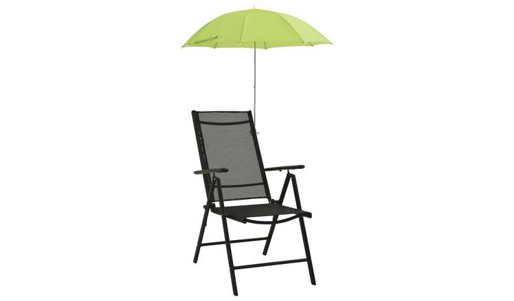 Walplus Pack of 2 Polyester Garden Parasol - Green - dia 105 cm