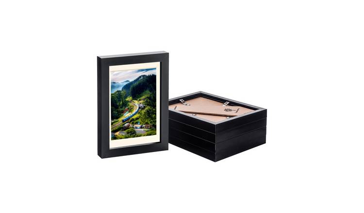 Nicola Spring Photo Frames - 5" x 7" with Mount - Set of 5 - Black