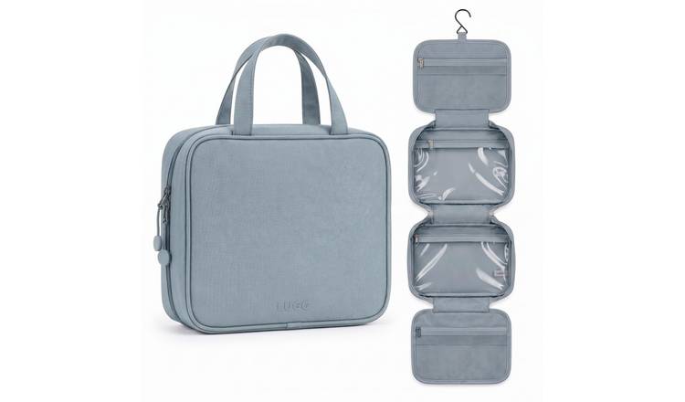 Lugg Multi-Compartment Hanging Travel Toiletry Bag - Gunmetal