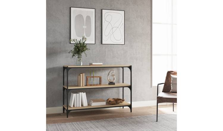 Walplus Engineered Wood Book Cabinet - Light Oak - 100 x 33 x 70.5 cm