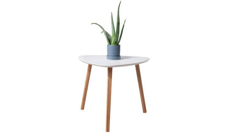 Noa & Nani Malme Large Side Table - White & Natural Pine