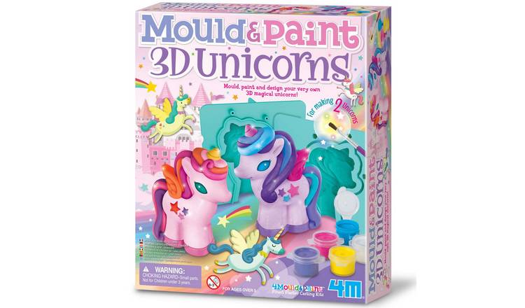 4M Mould & Paint 3D Unicorns - 5 Years +