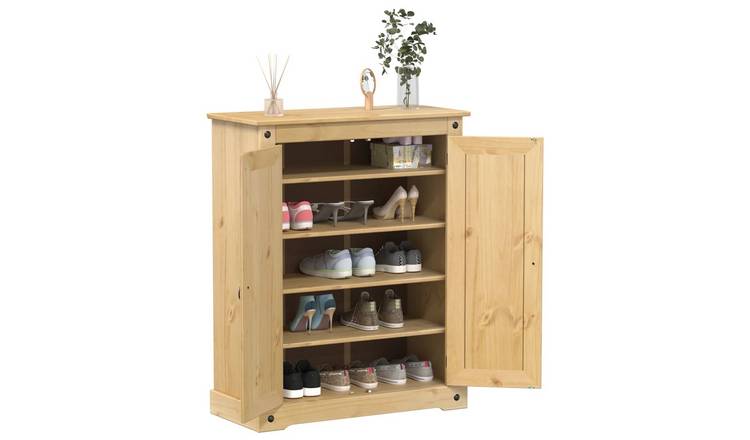 Walplus Solid Wood Shoe Cabinet - 86 x 38.5 x 108 cm