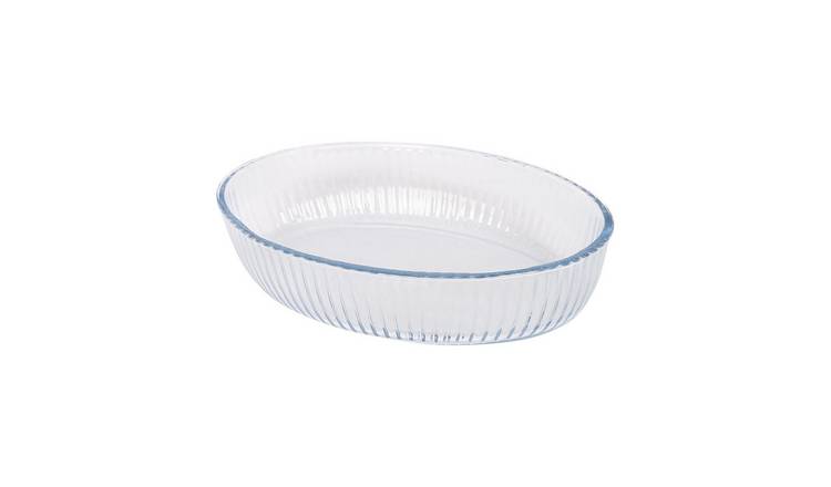 Argon Tableware Optical Oval Glass Dish