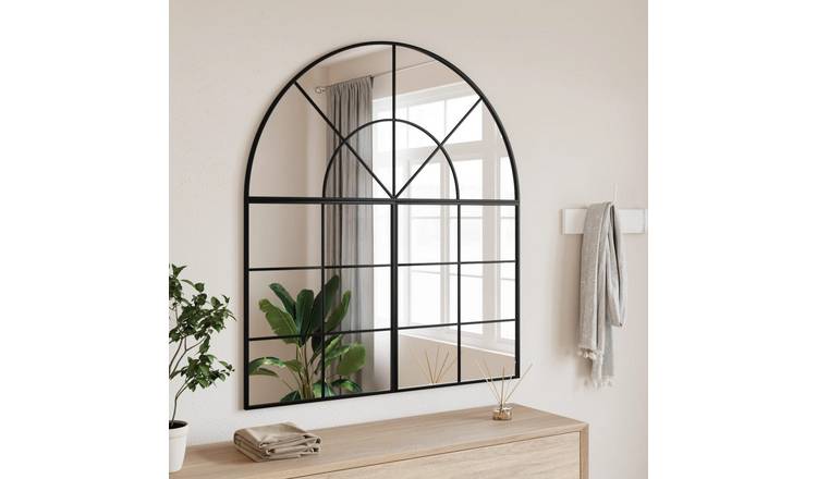 Walplus Iron Wall Mirror - Black - 100 x 110 cm