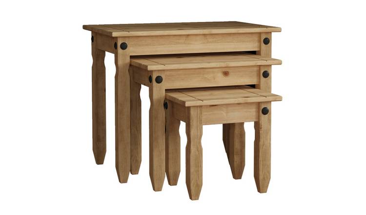 Vida Designs Corona Nest of Tables - Pine