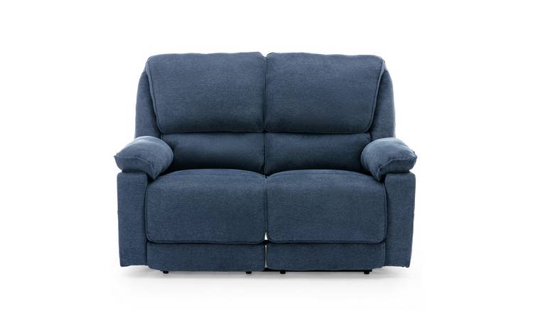 Furniture Online Sydney Manual Recliner 2 Seater Linen Sofa – Blue