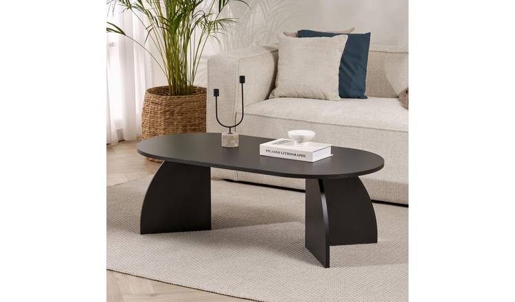 Decortie Meli̇na Particleboard Wood Effect Coffee Table - Black Ash