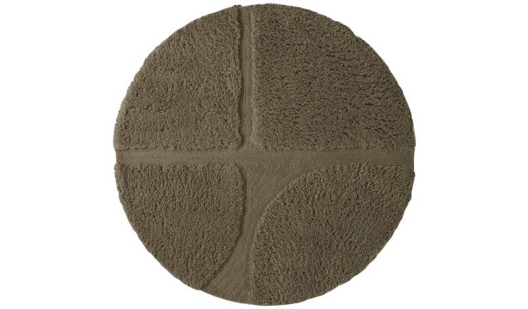 Ted Baker Green Lambeth Jasper Geometric Round Rug High Pile - 200cm