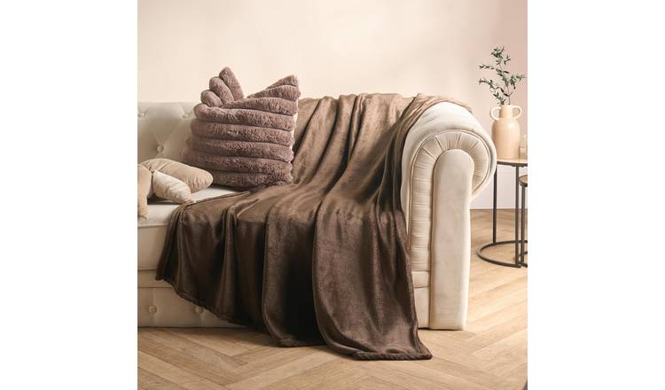 OHS Ultra Soft Blanket Throw 120 x 150cm - Chocolate