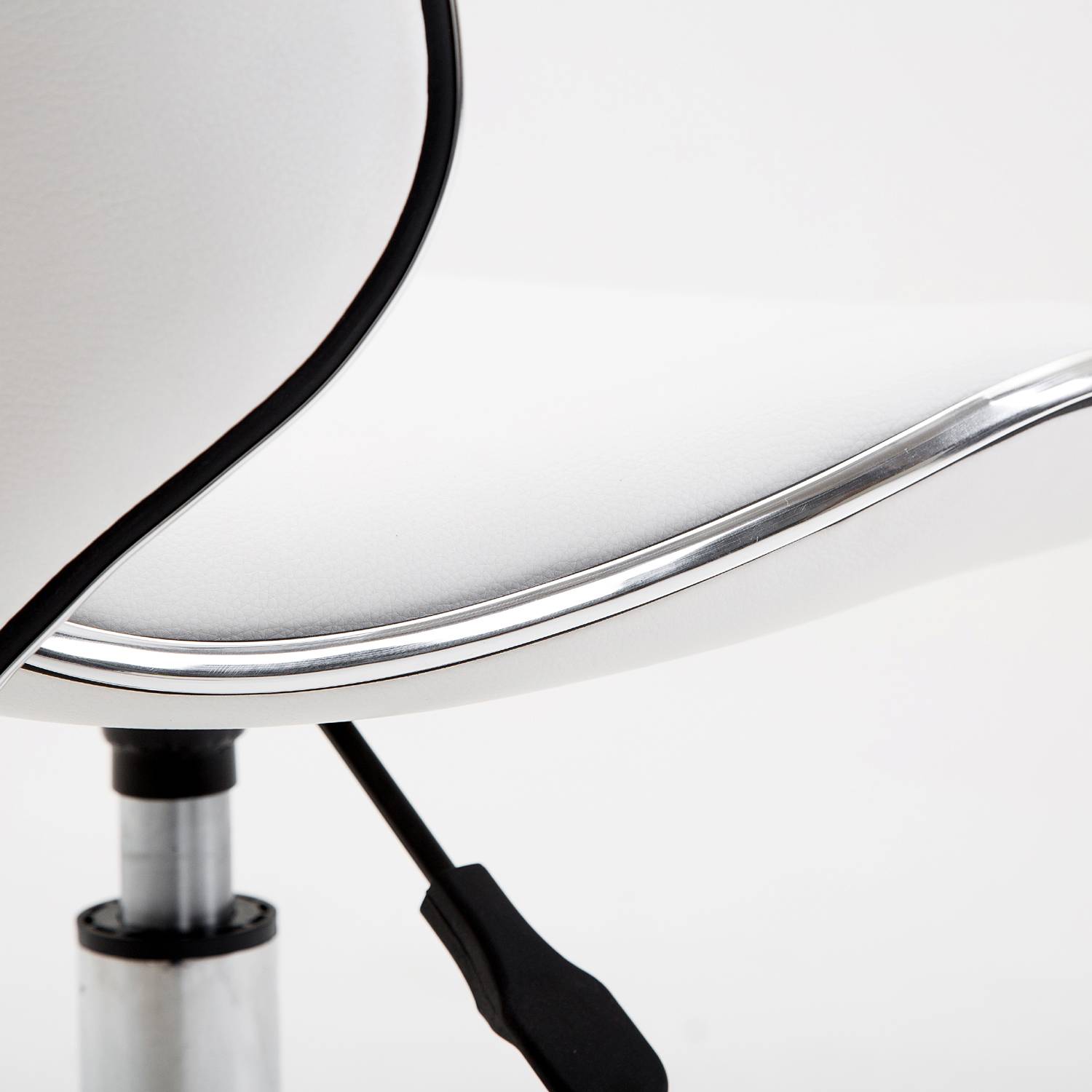 HOMCOM Adjustable Rolling Swivel Beauty Salon Chair - White - Image 6