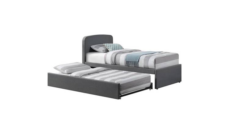 Home Treats Single 3ft Trundle Bed Frame  - Dark Grey