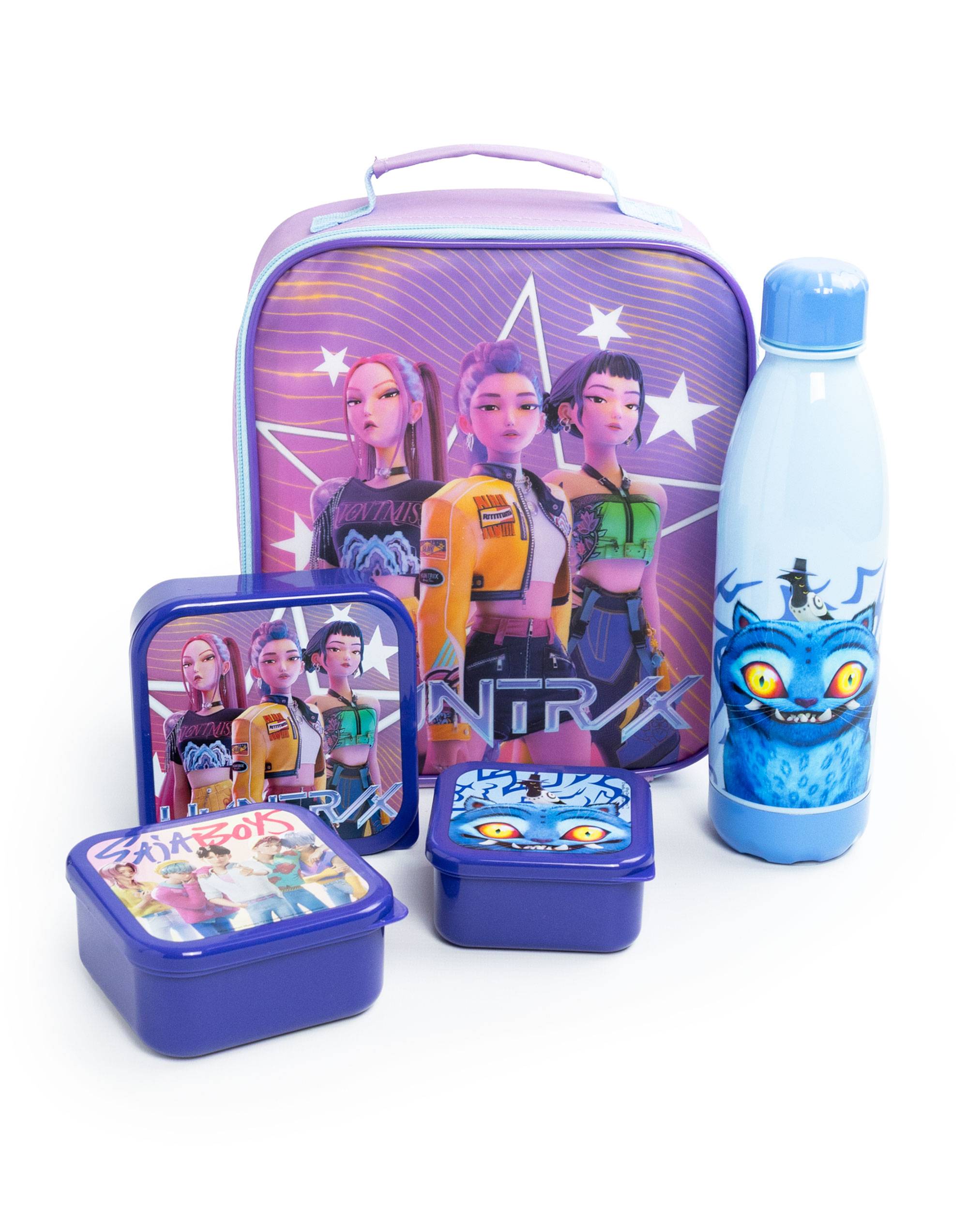 KPop Demon Hunters Kids Girls Lunch Bag Set - Multicoloured - Image 1