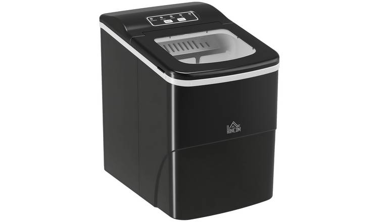HOMCOM 12kg/24 Hrs Ice Maker Machine with 2 Bullet Sizes - Black