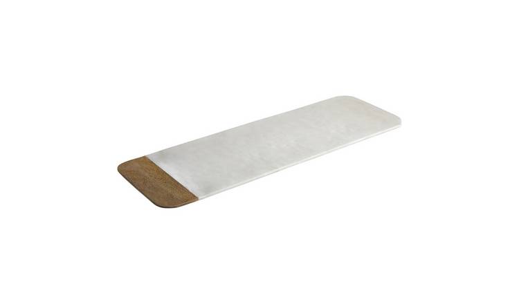 Orsina Monzaro Large Marble and Mango Wood Serving Board - Two Tone