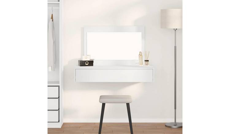 Walplus 1 Drawer Engineered Wood Dressing Table - White - 100 x 40 x 70 cm