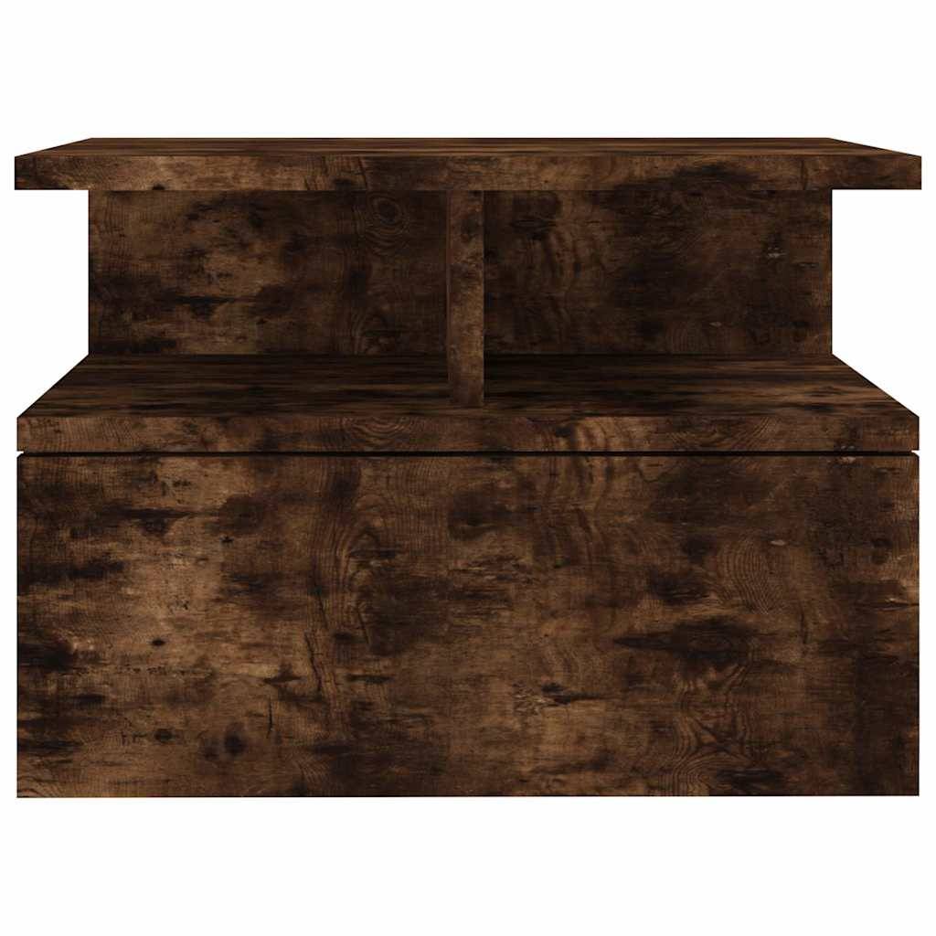 Walplus 1 Drawer Floating Nightstand - Dark Oak - 40 x 31 x 27 cm - Image 4