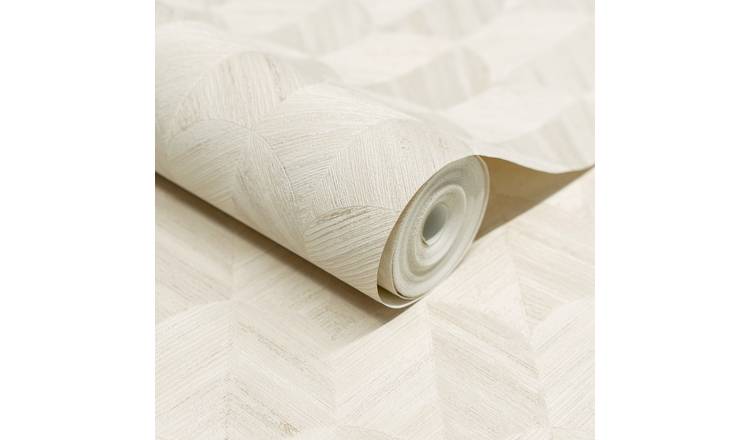 Grandeco Boutique Amber Art Deco Embossed Wallpaper - Off White