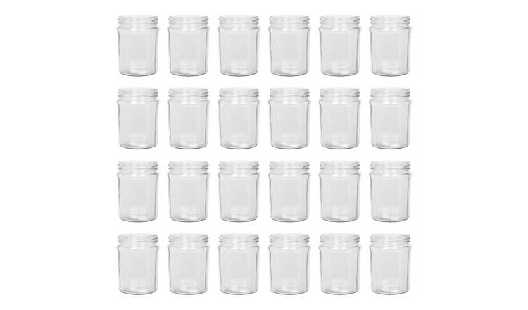 Argon Tableware Glass Jam Jars - Pack of 24