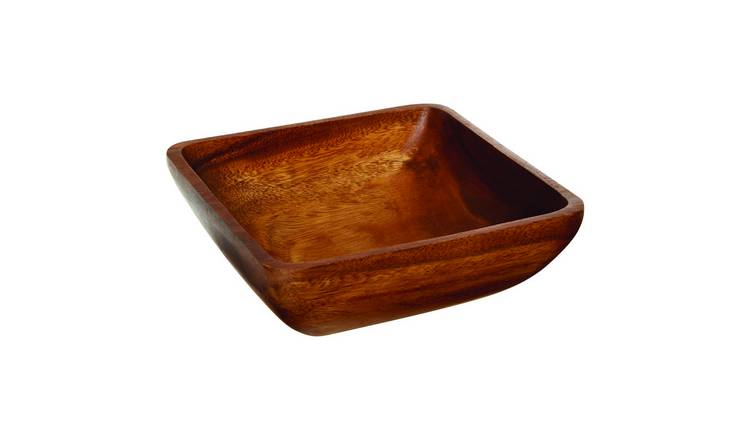 Orsina Kora Large Square Acacia Wood Serving Bowl – Natural