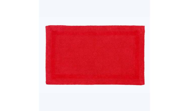Homescapes Reversible Extra Large Bath Mat - Red