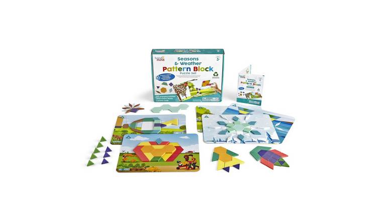 hand2mind Seasons and Weather Pattern Block Puzzle Set