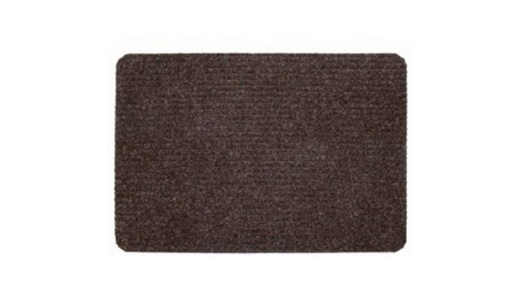 Groundsman Basic Ribbed Indoor Door Mat - Dark Brown