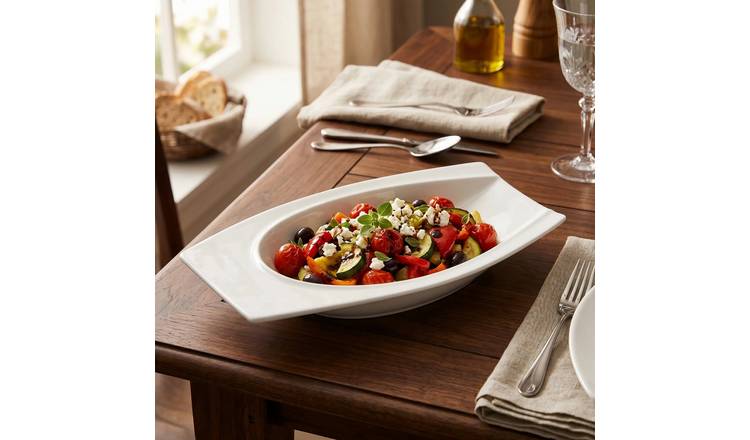 Orsina Porcelain Serving Bowl – White