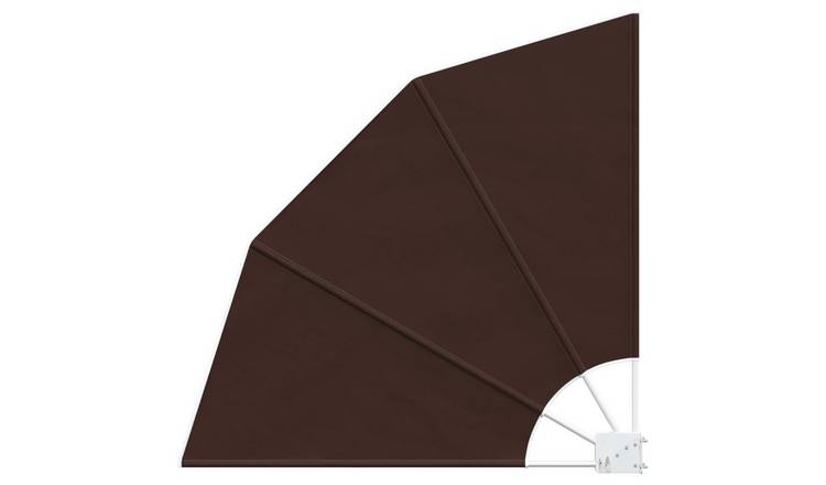 Walplus Sector Polyester Balcony Screen - Brown - 140 x 140 cm