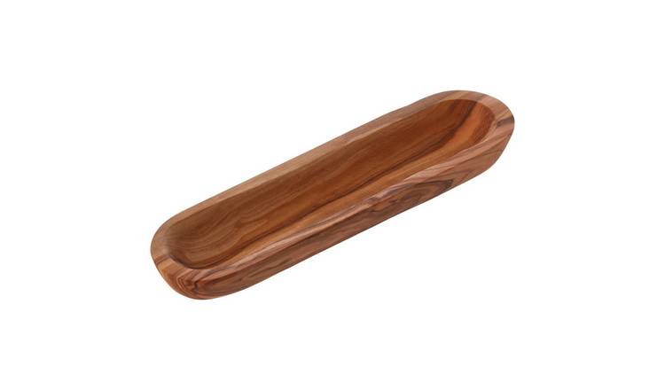 Orsina Kora Olive Wood Oval Platter - Brown