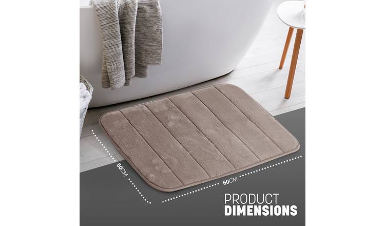 Keplin Memory Foam Non-Slip Bath Mat 50 x 60cm - Beige